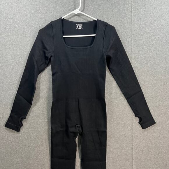 OQQ Women Long Sleeve Yoga Jumpsuits Workout Ribbed Bodysuits One Piece Size M - Picture 4 of 7